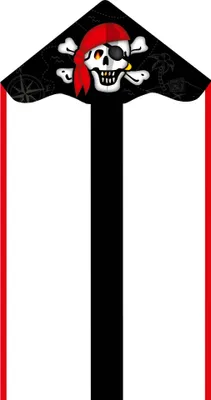 Obrázok produktu pre Detský šarkan HQ Simple Flyer 85 Jolly Roger 102137 Čierny 85 x 45 cm