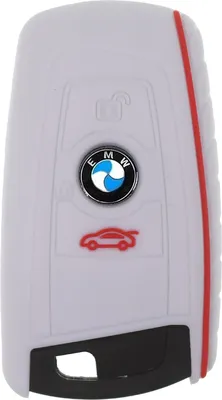 Produktbild von Auto Schlüssel Silikon Schutz Hülle Weiß kompatibel mit BMW F20 F21 F22 F23 F30 F31 F34 F32 F26 F25 F33 3 Tasten KEYLESS SMARTKEY