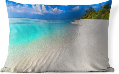 Produktbild von MuchoWow® Outdoor Kissen - Meer - Strand - Sommer - 50x30 cm - Wetterfest - Lounge Kissen - Sofa kissen - Wohnzimmer Dekoration