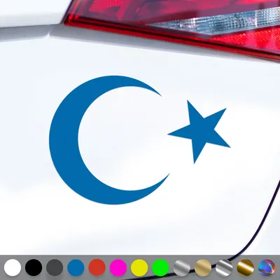 Produktbild von PantherPixel Türkei Aufkleber Wappen Flagge Fahne Türkiye Sticker Auto Geschenkidee Farbe Blau