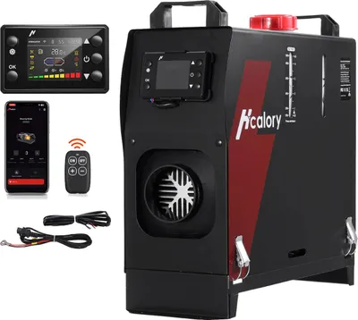 Produktbild von HcaloryHBS1S 5KW-8KW 12V/24V Diesel Standheizung Auto Luftheizung mit LCD Thermostat, Bluetooth/Fernbedienung, Ohne Adapter