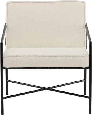 Image de Rakel Boom Fauteuil tissu Teddy, blanc cassé.