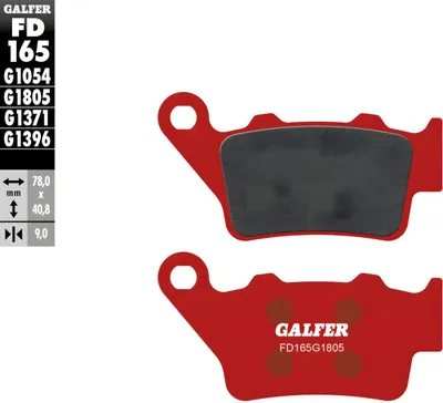 Productafbeelding van Remblokken Galfer FD165G1805, semi-metalen, voor offroad/trial, voorzijde