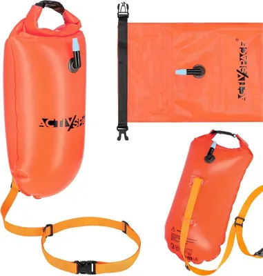 Produktbild von Aufblasbare 2-in-1-Sicherheitsboje mit Trockentasche - orange