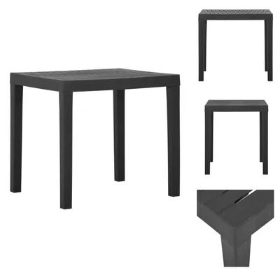 Produktbild von vidaXL Gartentisch Grau 79x65x72 cm Kunststoff -  Gartentische