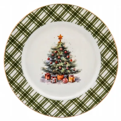 Produktbild von Altom Design Weihnachtbaum Porzellan Dessertteller 20 cm