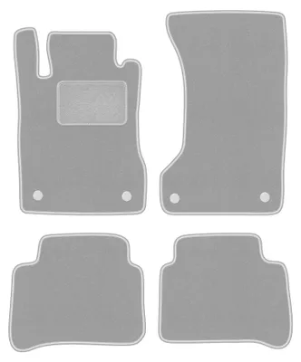 Produktbild von Velours-Fußmatten für Mercedes W211 4Matic 2003-2009 (Limousine/Kombi) – 4-tlg, Grau, passgenau – Wielganizator OSLO