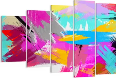 Produktbild von Bild auf Leinwand - Leinwandbild - Abstraktion modern - 150x100cm - Wand Bild - Wanddeko - Leinwanddruck - Bilder - Kunstdruck - Wanddekoration - Leinwand bilder - Wandkunst - EG150x100-3966