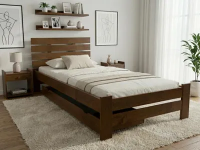 Obrázek produktu pro Postel PARIS zvýšená 90 x 200 cm, dub Matrace: bez matrace, Rošt: Bez roštu