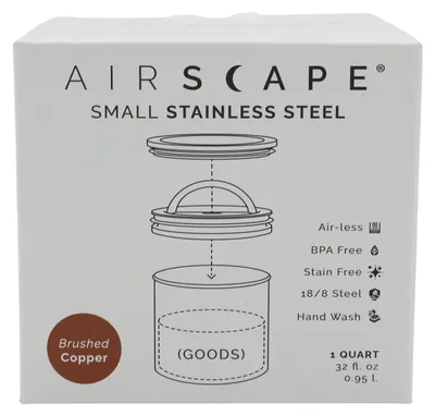 Produktbild von Airscape® Edelstahl-Aromabehälter klein, kupfer gebürstet
