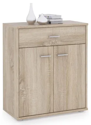 Produktbild von Kommode Sideboard Schrank TOMMY in Sonoma Eiche, Anrichte mit 1 Schublade und 2 Türen