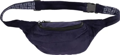 Produktbild von Crossbodybag, Cord Moonbag, Nachhaltiges Baumwoll Bananabag, Alternative Tasche aus Nepal - Blau, Uni - Erwachsene, Baumwolle, 15*35*10 cm, Alternative Umhängetasche, Handtasche aus Stoff