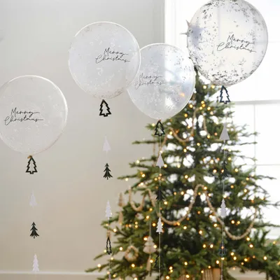 Produktbild von 5 Schneeflocken Konfettiballons