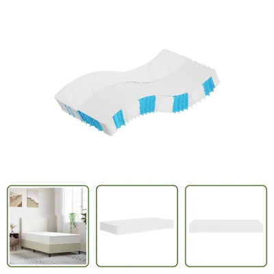 Image de The Living Store Matelas à ressorts ensachés, fermeté moyenne 100x200 cm