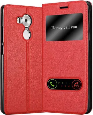 Obrázek produktu pro Cadorabo Protective Case for Huawei MATE 8 Case in Red Pouzdro na mobilní telefon typu kniha Cover Etui
