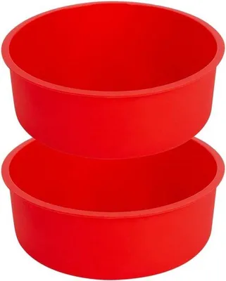 Image de Moules à gâteaux en silicone ronds de 15 cm, antiadhésifs