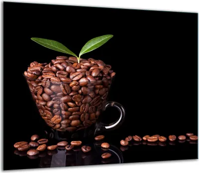 Produktbild von Herdabdeckplatten Glaskeramikkochfeld-Abdeckung Spritzschutz Glas 60x52cm Schwarz Kaffee