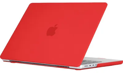 Produktbild von Mobigear Schutzhülle für MacBook Pro 16 Zoll (2021-2026), Hartschalenhülle, MacBook Case - Rot - Modell A2485 / A2780 / A2991 / A3186 / A3428 / A3429