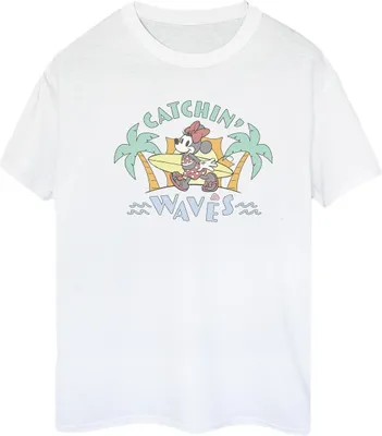 Produktbild von Disney - "Catchin Waves" T-Shirt für Damen BI38465 (M) (Weiß)