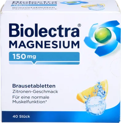 Zdjęcie produktu dla Biolectra Magnesium 150 mg tabletki musujące o smaku cytrynowym, 40 tabletek