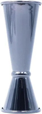 Zdjęcie produktu dla Podwójne mieszadła ze stali nierdzewnej dla domowych barmanów – czarne akcesoria barowe o pięknym wzornictwie.