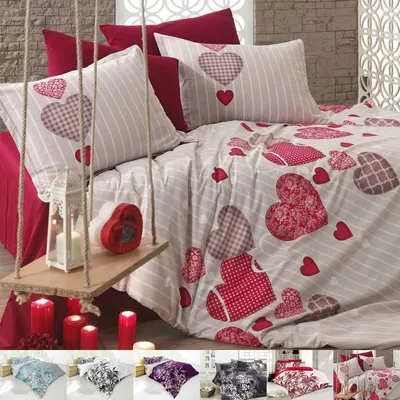 Produktbild von Bettwäsche, 6tlg , 135x200cm #HEART ROT
