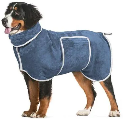 Produktbild von Famanu Hundebadetuch superabsorbierend und schnelltrocknend - verstellbarer Kragen und Bauchriemen