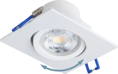 Produktbild von EGLO LED Einbaustrahler Saliceto, dimmbare Deckenspots, Deckenstrahler eckig flach, Aluminium in Weiß, neutralweiß, 8,8 x 8,8 cm