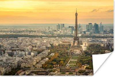 Produktbild von MuchoWow® Poster Paris und der Eiffelturm mit einem sehr bunten Himmel 60x40 cm - Schlafzimmerdekoration