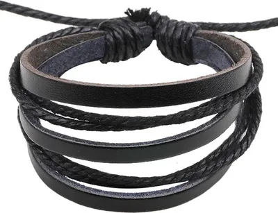 Obrázek produktu pro Náramek GE-33340 - Černý minimalistický design KP33340
