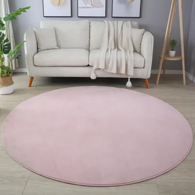 Produktbild von Sky teppich kurzflor rund Ø 120cm rosa