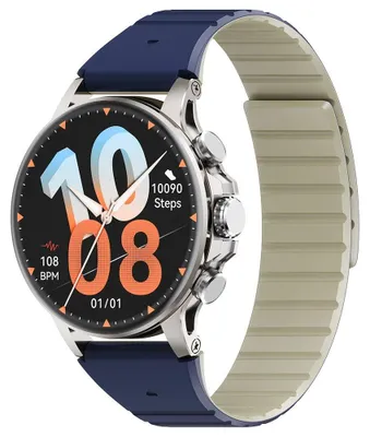 Image de Holo Ultra - Montre connectée - Écran AMOLED 4,1 cm (480 x 480) - Bluetooth 5.3 et appels téléphoniques - Plus de 100 modes sportifs - Suivi de la santé et du sommeil - Étanche IP68 - Argent