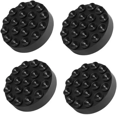 Productafbeelding van Anti-vibratiepads Wasmachine - Stabilisatiepads Geluidsreductie - Apparaten Stabiliseren - 19 Zuignappen - 13 cm Verhoging - Zwart