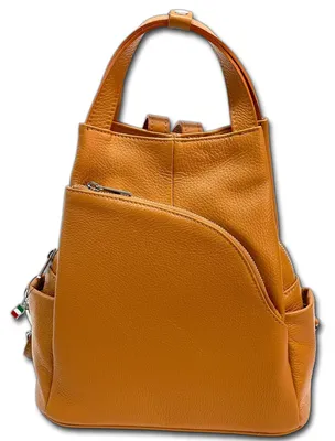 Produktbild von Rucksack Cityrucksack braun tan Damen Leder Florence 13x27x28cm D3OTF613N