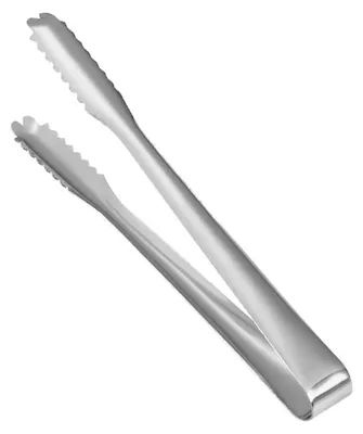 Produktbild von Eiszange aus hitzebeständigem Edelstahl mit rutschfestem, gezahntem Griff –  Küchenutensil für Grill und Snacks