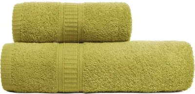Image de Serviette, serviette en coton épais 500 g/m² Charlie 50 x 90 cm, verte