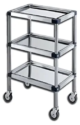 Produktbild von Servierwagen aus Edelstahl, Maße (L x B x H): 49 x 30 x 78 cm