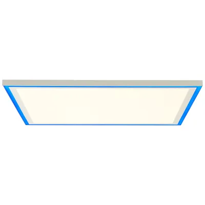 Image de BRILLIANT Panneau LED moderne en saillie LANETTE | Plafonnier à intensité variable avec Framelight RGB et télécommande | Métal/plastique | 37W 3800 lumens 2700 à 6500 lumens | Blanc
