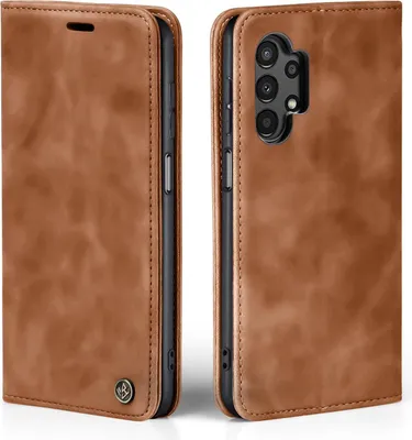 Produktbild von Handy Hülle für Samsung Galaxy A23 5G Klapphülle Bookcase Flip Cover Handy Tasche Etui Farbe: Hellbraun