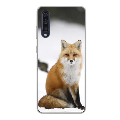 Produktbild von MuchoWow® Handyhülle Schutzhülle Hülle für Samsung Galaxy A50 Fuchs - Schnee - Winter Silikon Softcase Handy Hülle - Mobiltelefonhülle