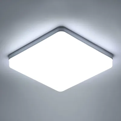 Obrázok produktu pre LED stropné svietidlo, štvorcové, 36W, IP44, 6500K (studená biela), 23 cm – biela