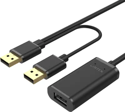 Produktbild von UNITEK Y-277, 5 m, 2 x USB A, USB A, USB 2.0, 0,48 Gbit/s, Schwarz