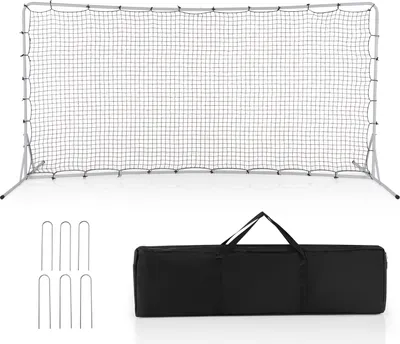 Produktbild von COSTWAY Fußballtor für Kinder, 372,5 x 182,5 cm Fussballtore für Garten, Fussballtor mit Tragetasche Weiß