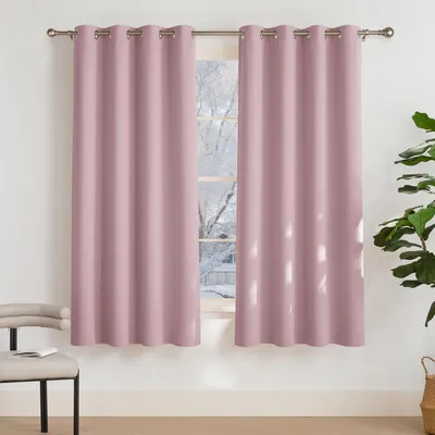 Immagine prodotto di Tende oscuranti termiche, altezza 175 cm, larghezza 140 cm, rosa chiaro, confezione da 2