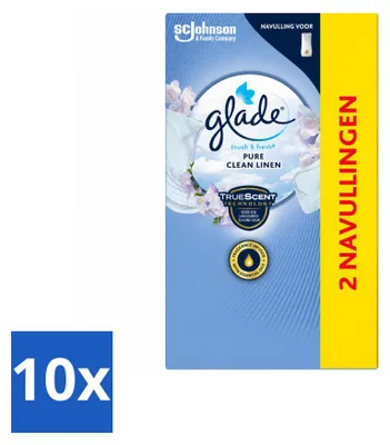 Produktbild von 10 x Glade Touch & Fresh Nachfüller Pure Clean Linen - 10 ml - Vorteilspackung - 10 Stücke