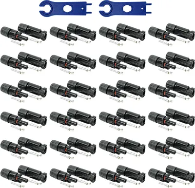 Produktbild von 24 Paar Solarstecker Set inkl. Montagewerkzeug, kompatibel mit MC4, für Solarkabel 4 – 6 mm²