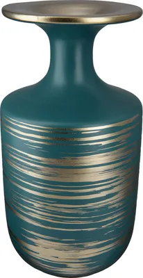 Zdjęcie produktu dla Gilde Vase, Flasche, "Talin", gestreift, Keramik, grün, VE 2, H. 24 cm, D. 13 cm 28937 4063387289372