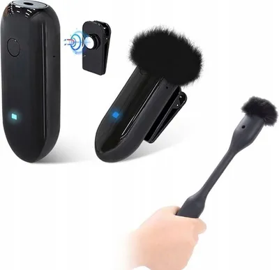 Immagine prodotto di Microfono senza fili da 3,5 mm Portata 80 m + Supporto portatile LENSGO / 318C