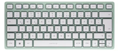 Zdjęcie produktu dla CHERRY KW 7100 MINI BT, Bezprzewodowy, Bluetooth, Przełącznik nożycowy, QWERTZ, Miętowy