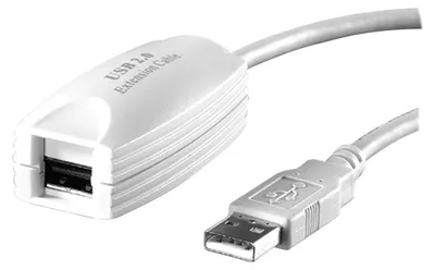 Image de Valeur VALUE Prolongateur USB 2.0, 1 port, blanc 5 m